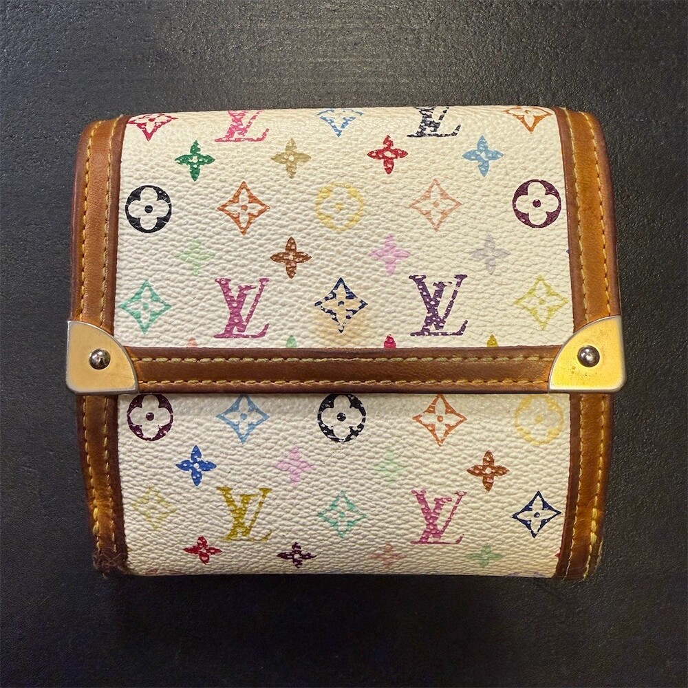 Louis Vuitton Murakami Monogram Double Sided Snap Wallet